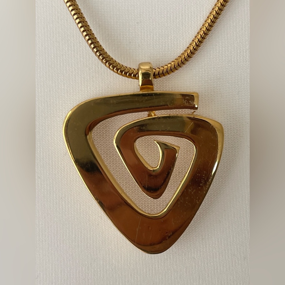 GIVENCHY Gold Tone Pendant Necklace - Picture 2 of 9